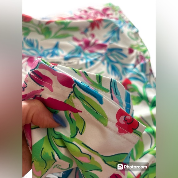 Barbara Gerwit Tunic Dress Multicolor Floral V-Neck Stretch Sz S 3/4 Sleeves EUC - Picture 5 of 17